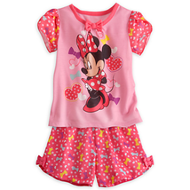 Disney Store Minnie Mouse Short Pants Short Sleeves Sleep Set Size 4 NWT  - £15.87 GBP