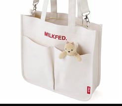 Milkfed WHITE 2WAY Large Capacity 5 Pocket Shoulder Bag W37 x H34.5 x D11cm - £36.80 GBP
