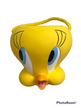 Vintage 1997 Warner Bros Tweety Bird container Looney Tunes Plastic ROPE Handle - $12.00