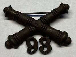 1902-1905, U.S ARMY ARTILLERY CORPS, BRONZE, 93rd FIELD ARTILLERY, COLLA... - $35.00