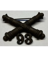 1902-1905, U.S ARMY ARTILLERY CORPS, BRONZE, 93rd FIELD ARTILLERY, COLLA... - $48.14 CAD