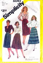 Misses&#39; PLEATED SKIRTS Vintage 1983 Simplicity Pattern 6082 Size 10 - $12.00