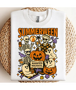 Haunted Holiday Summerween PNG, Summer Halloween PNG, Skeleton Ghost Pum... - $2.50