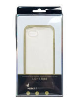 LIght Tube Call Flash Phone Case for Apple iPhone 5 / 5s Clear w/ Yellow Border - $5.89
