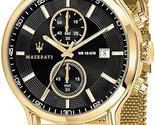 Maserati Epoca R8873618007 Uhr, Edelstahl, schwarzes Zifferblatt, golden... - $199.83