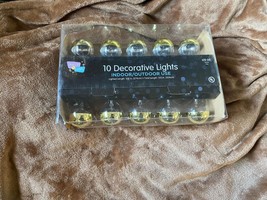 NIB Touch of Light 10 Count Indoor-Outdoor Gold Tone Lights - £7.89 GBP