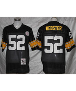 Men's Mike Webster #52 Stitched Jersey Black Yellow - $45.00