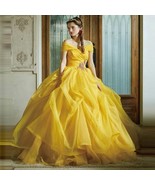 Beautiful Princess Belle&#39;s Dress Off-shoulder Layered Lush Organza Dress... - $9,625.94 MXN