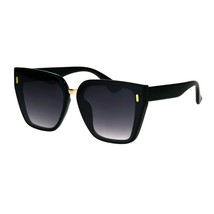 Womens Designer Style Sunglasses Oversized Trapezoid Frame UV 400 - £14.13 GBP