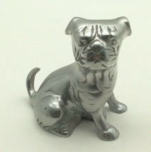 Dog Figure Silver Tone Metal Boxer Home Decor - $18.50