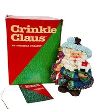 Crinkle Claus Santa Figurine Christmas Possible Dreams vtg Arctic Polar Bear NIB - £23.70 GBP