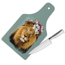 Lion Photography : Gift Cutting Board Flowers Cute Safari Animal Wild Feline Nat - £23.12 GBP