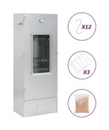 vidaXL BBQ Oven Smoker with Wood Chips 17.5&quot;x11.4&quot;x43.3&quot; Galvanized Steel - $409.19 CAD