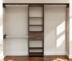 98&quot; Brown Manufactured Wood Closet System - $934.02