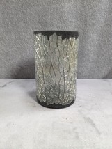 Mosaic Crackled Clear Glass Candle Holder 6&quot; Tall - $15.98