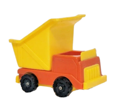 Vintage Fisher Price Dump Truck Toy Little People Orange Yellow Bucket R... - $214.77 MXN