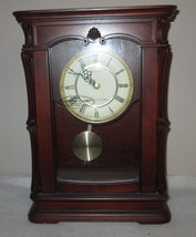 Bulova Clock Wall Mount Analog Wooden Chiming Clock - $160.44