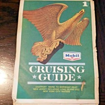 1963 Mobil #1 Cruising Guide Map Eastport Maine to Barnegat Inlet New Jersey - £7.85 GBP