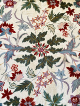 Vintage Needlepoint Rug Wool Floral 6&#39;x 4&#39; wide Traditional Cottage Hand... - $148.50