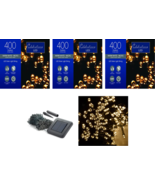 Christmas String Light Solar LED Micro/5mm 400-ct 134&#39; ft White Celebrat... - $89.09