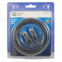 Commercial Electric 7 ft CAT6 Patch Cord Black - 1000 015 607 NEW - $7.91