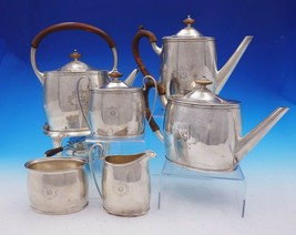 Pointed End by Arthur Stone Sterling Silver Tea Set 6pc Arts and Crafts (#3527) - £4,607.94 GBP