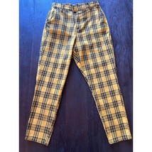 Hot Topic Y2K Highrise Grunge Skater Yellow Plaid Pants - £20.56 GBP