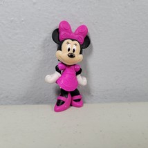 Disney Junior Minnie Minnie Mouse With Purple Dress Mini Figures 2.5&quot; Tall - £5.56 GBP