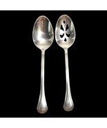 Pfaltzgraff STURBRIDGE 18/0 stainless SERVING SPOONS 6 3/4&quot; Lot of 2 RET... - $14.31