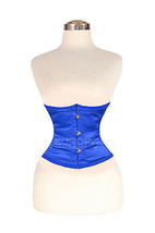 Under bust 3 layers Double Steel Boned Waist  Satin  corset 20+COLOURS - £23.59 GBP
