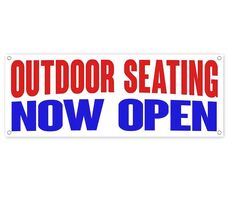 OUTDOOR SEATING CLEARANCE BANNER Advertising Vinyl  Flag Sign INV - $180.87 MXN