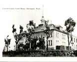 Vtg Postale Cppr 1940s Davenport Washington Wa - Lincoln Comté Palais de... - $14.29