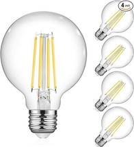 Ascher Vintage G25 LED Globe Light Bulbs, 60 Watt Equivalent, Daylight White 400 - £14.18 GBP