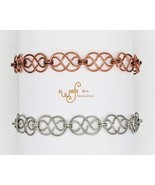 Handmade solid copper or stainless steel bracelet: Celtic chained links - £28.19 GBP