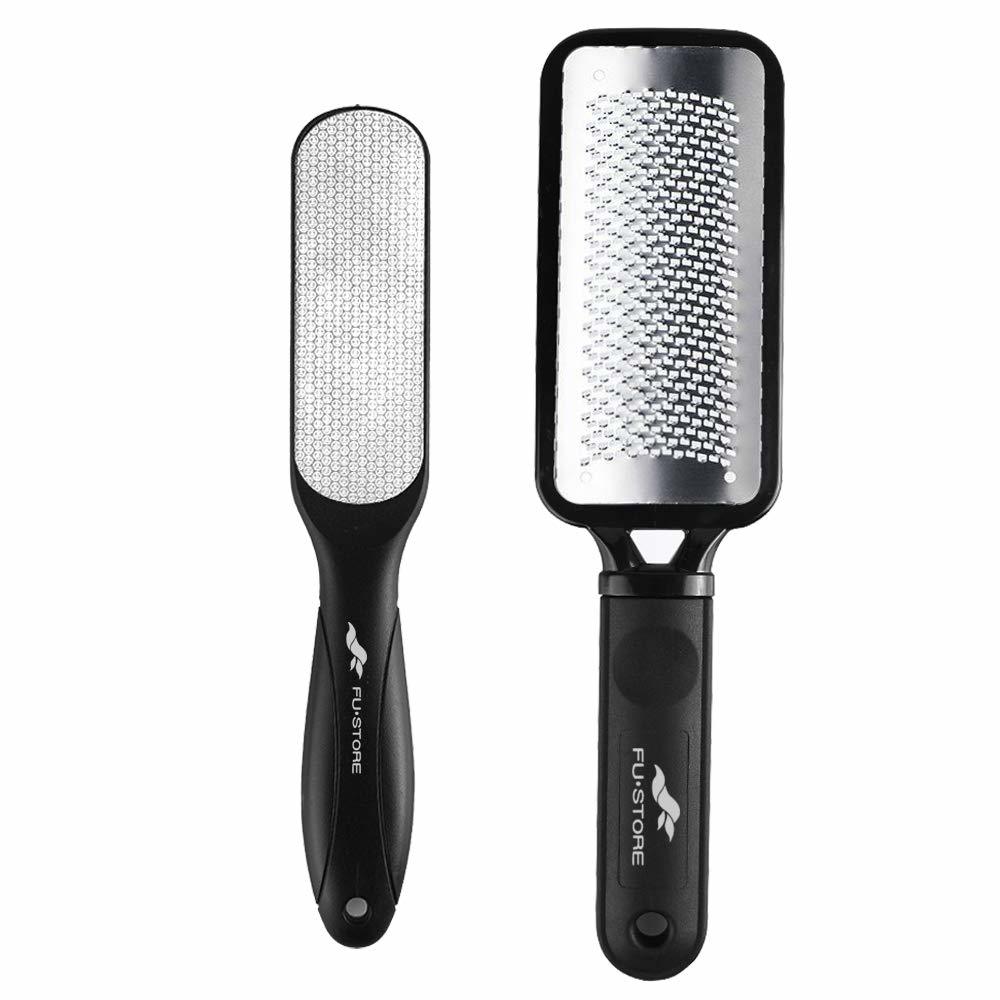 Fu Store 2 Pack Foot Files Callus Remover Stainless Steel Foot Rasp and Dual Si