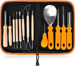 Jack-O-Lanterns 13 Pc. Professional Pumpkin Carving Tools Set, Stainless Steel - £35.35 GBP
