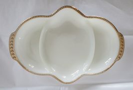 VTG Anchor Hocking Fire King Milk Glass 3 Section Divided Serving Dish G... - £14.38 GBP