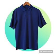 Grand Slam Men&#39;s size Medium Blue Textured Collared Polo Golf Shirt - £4.66 GBP