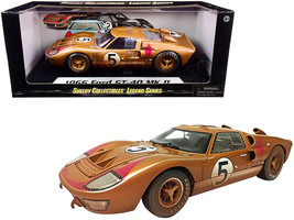 1966 Ford GT-40 MK II #5 Gold After Race (Dirty Version) 1/18 Diecast Model Car  - $100.49