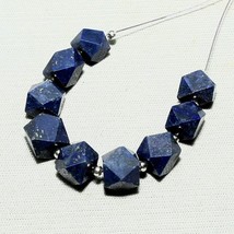 38.55cts Natural Lapis Lazuli Beads Loose Gemstone Size 6x6mm To 7x7mm 9pcs - £6.72 GBP