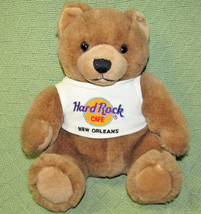 Vintage Hard Rock Cafe New Orl EAN S Teddy Bear Stuffed Animal Logo T Shirt Plush - £14.28 GBP