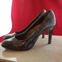 Liz Claiborne Heels iFlex Brown Scale Pattern Heels - Size 8 - £13.58 GBP