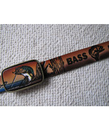 BASS FISHING Genuine LEATHER BELT &amp; Matching Leather Buckle NEW! - $733.66 MXN