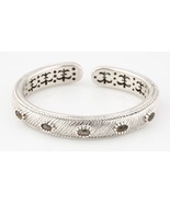 Judith Ripka Sterling Silver Smoky Topaz Hinged Cuff Bracelet Beautiful ... - €280,52 EUR