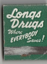 Longs Drugs ~ California, Hawaii &amp; Alaska ~ Vintage Strike on Matchbook - $150.60 MXN