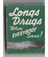 Longs Drugs ~ California, Hawaii &amp; Alaska ~ Vintage Strike on Matchbook - $10.84 CAD