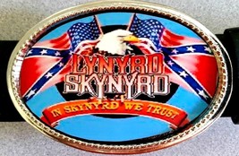 LYNYRD SKYNYRD Rock Group  Epoxy PHOTO MUSIC BELT BUCKLE NEW! - $17.77