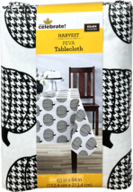 Celebrate Harvest PEVA Tablecloth (Houndstooth Pumpkin) - £12.73 GBP+