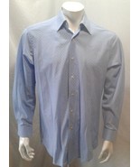 Alfred Sung Blue Diamond Pattern L/S Button Front Men&#39;s Dress Shirt Size... - €6,87 EUR