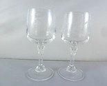 Princess House Bordeaux Clear Crystal Etched Cordial Glasses 4.25&quot; - $26.61